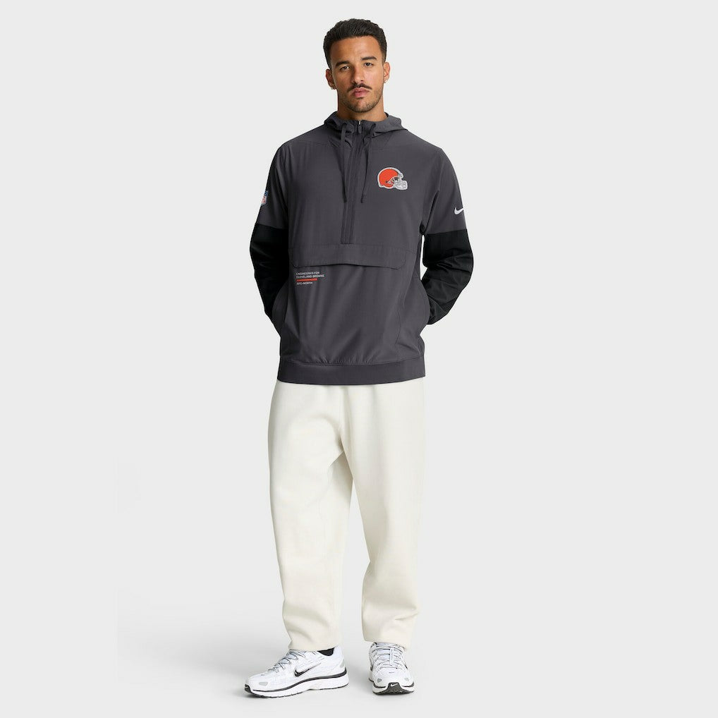 Cleveland Browns Sideline Anorak Half-Zip Hoodie Jacket - Anthracite online