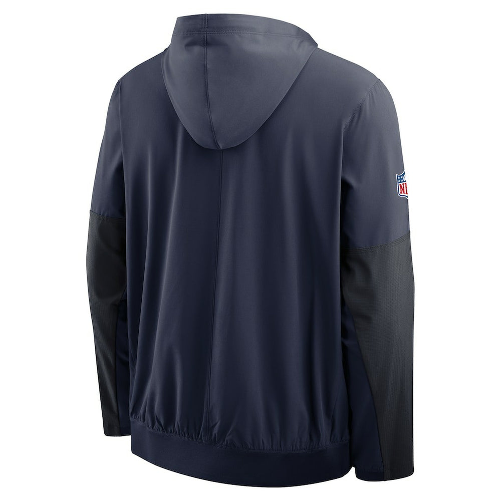 Denver Broncos Sideline Anorak Half-Zip Hoodie Jacket - Navy on sale