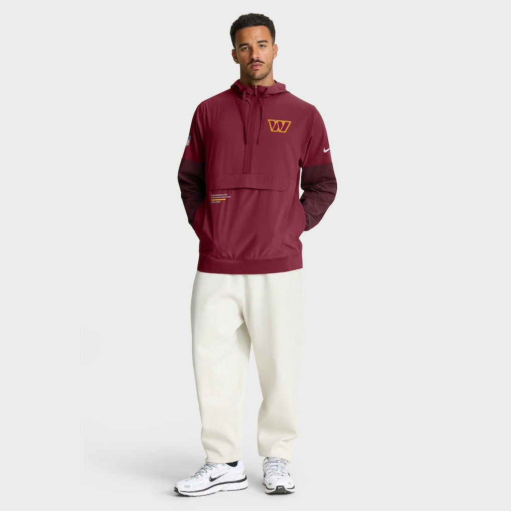 Washington Commanders Sideline Anorak Half-Zip Hoodie Jacket - Burgundy on sale