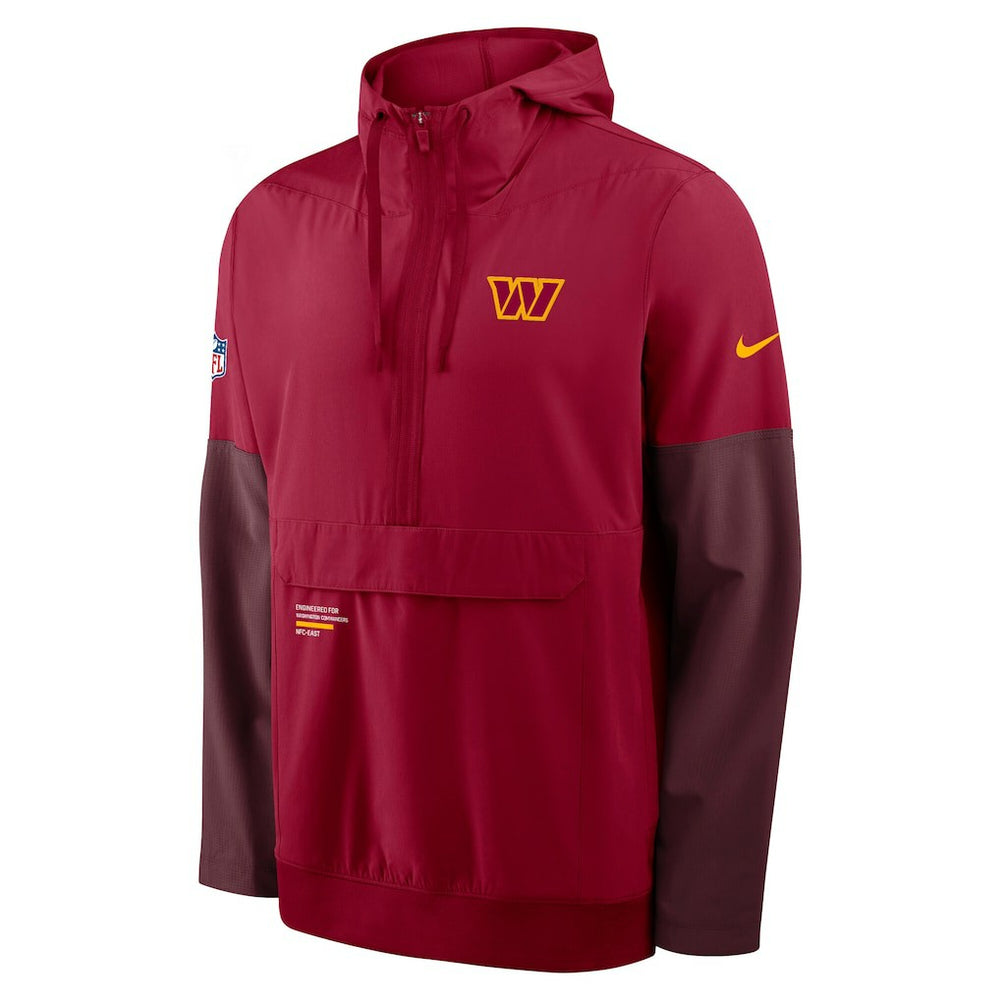 Washington Commanders Sideline Anorak Half-Zip Hoodie Jacket - Burgundy on sale