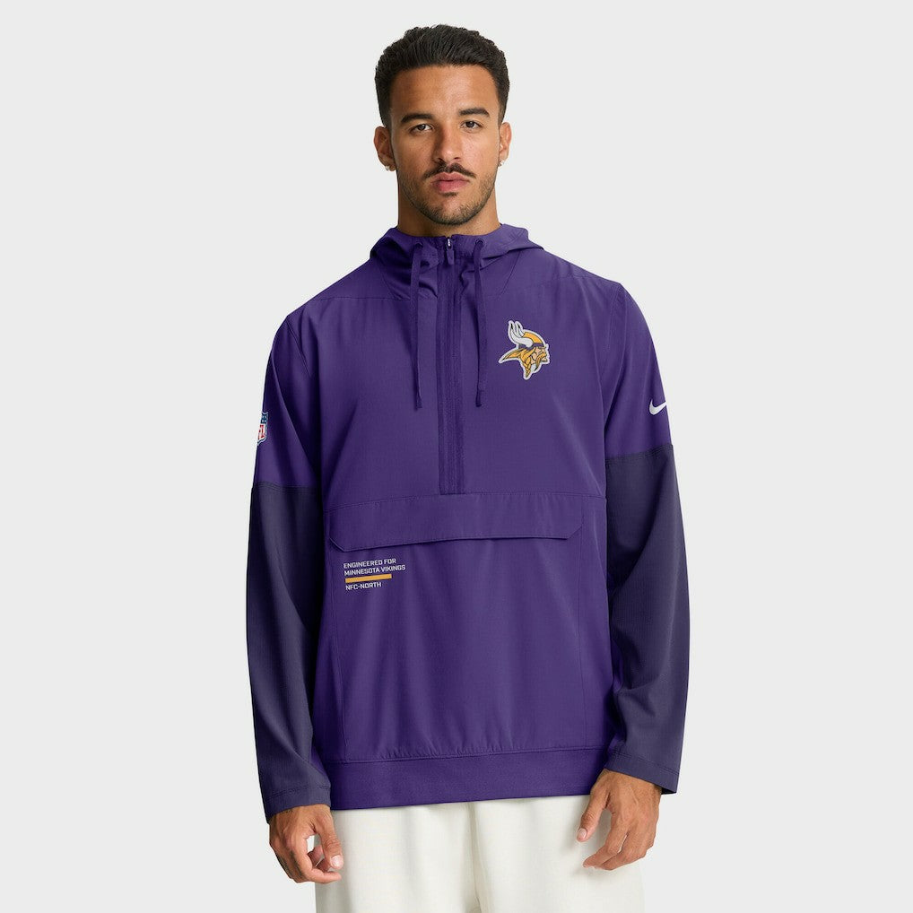 Minnesota Vikings Sideline Anorak Half-Zip Hoodie Jacket - Purple cheap