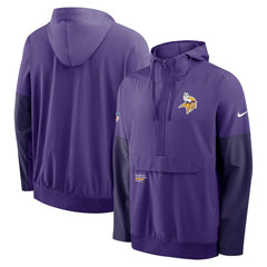 Minnesota Vikings Sideline Anorak Half-Zip Hoodie Jacket - Purple cheap