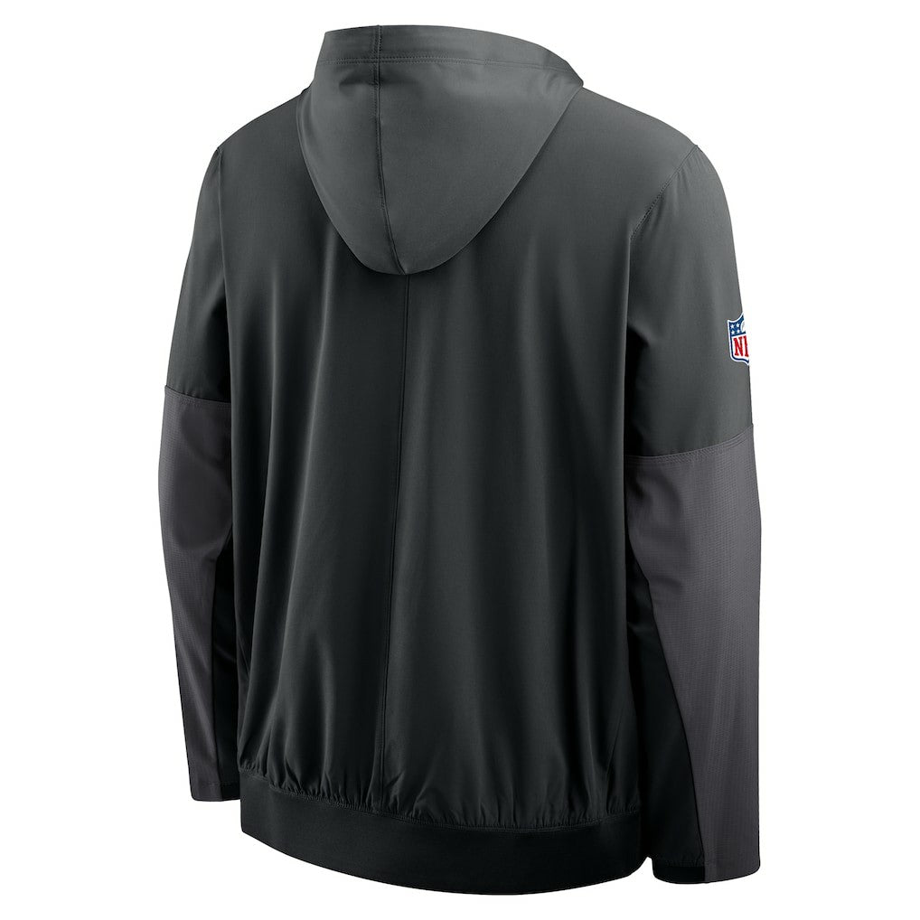 Pittsburgh Steelers Sideline Anorak Half-Zip Hoodie Jacket - Black for sale