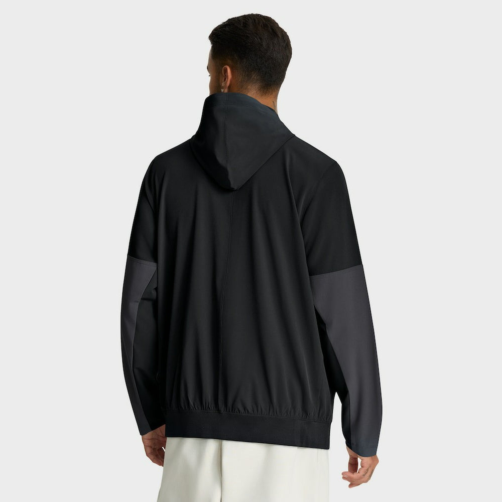 Las Vegas Raiders Sideline Anorak Half-Zip Hoodie Jacket - Black on sale
