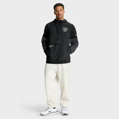Las Vegas Raiders Sideline Anorak Half-Zip Hoodie Jacket - Black on sale