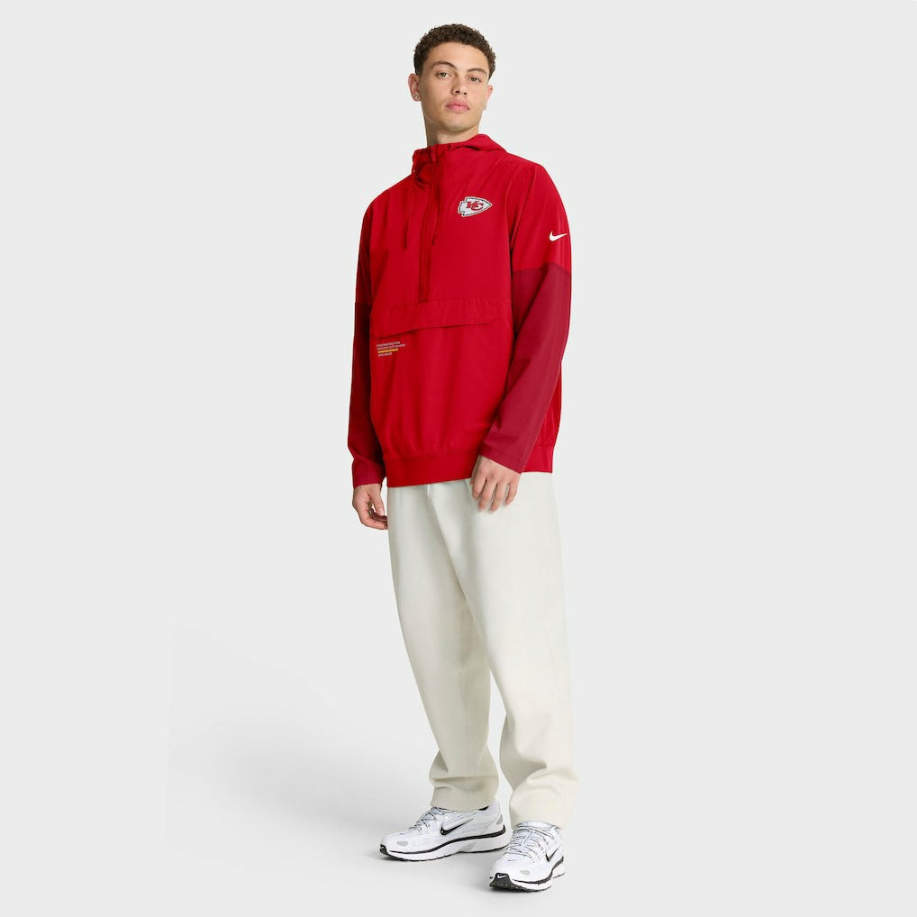 Kansas City Chiefs Sideline Anorak Half-Zip Hoodie Jacket - Red online