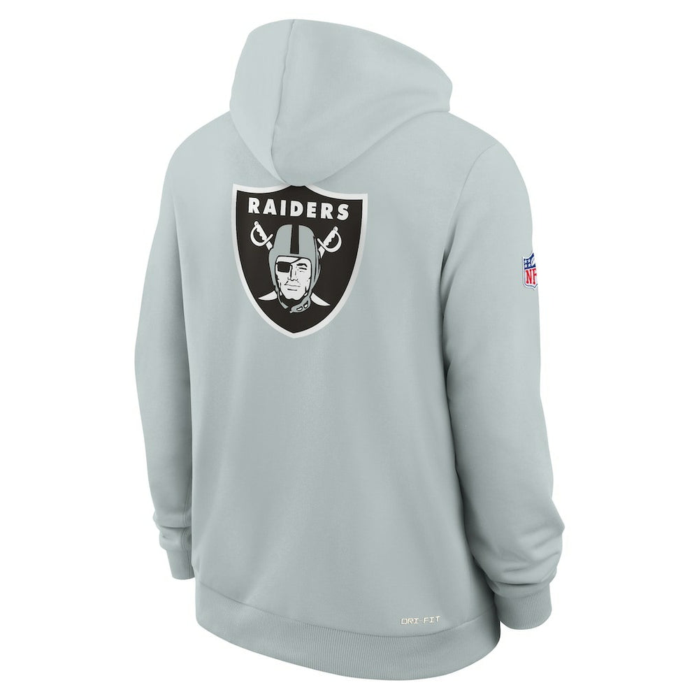 Las Vegas Raiders Sideline Standard Issue Utility Player Dri-FIT Full-Zip Hoodie - Silver on sale