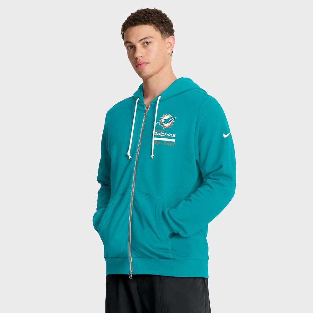 Miami Dolphins Sideline Standard Issue Utility Player Dri-FIT Full-Zip Hoodie - Aqua discount