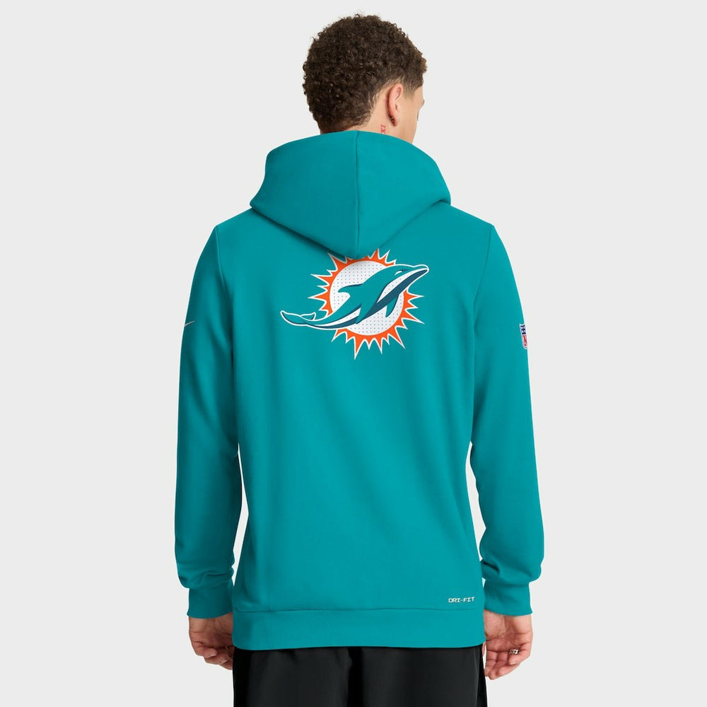 Miami Dolphins Sideline Standard Issue Utility Player Dri-FIT Full-Zip Hoodie - Aqua discount