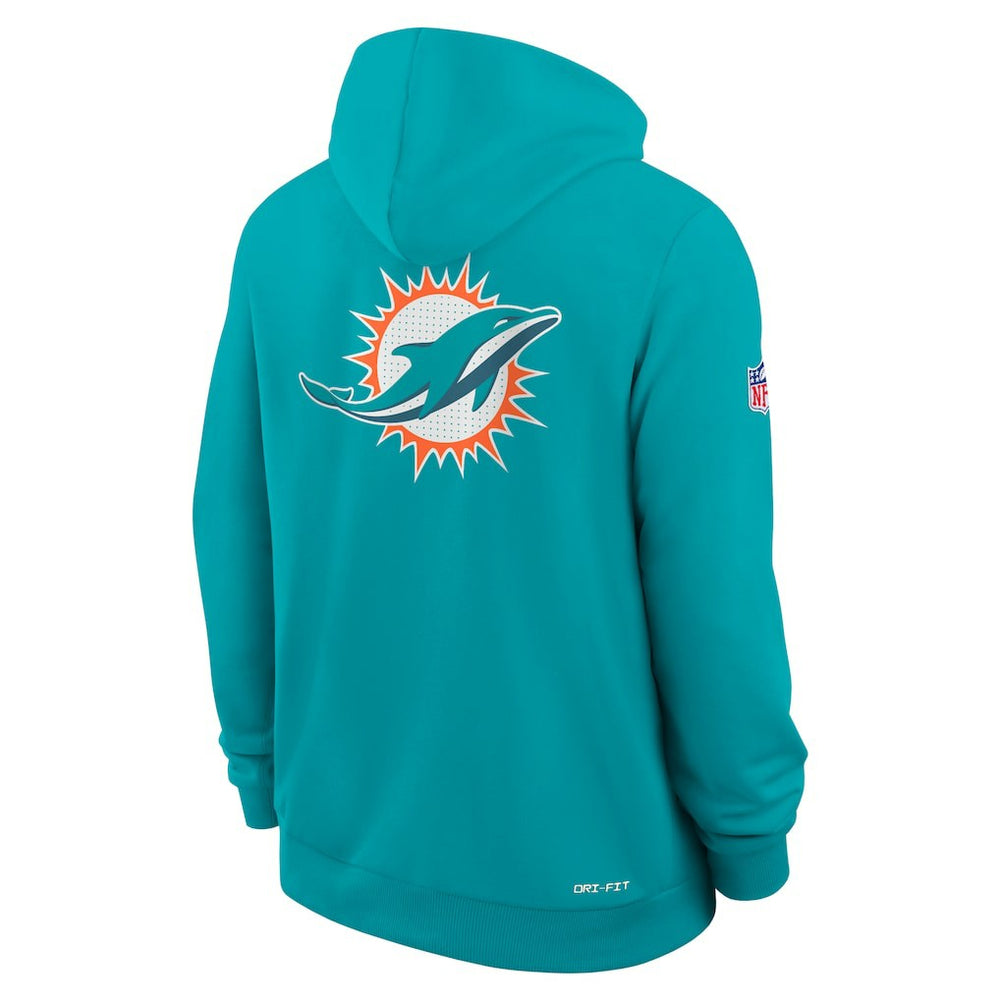 Miami Dolphins Sideline Standard Issue Utility Player Dri-FIT Full-Zip Hoodie - Aqua discount