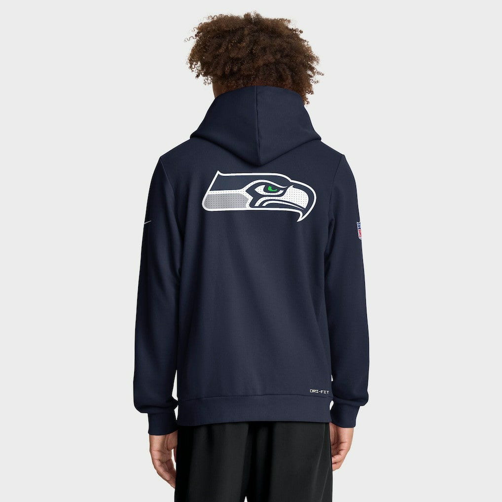 Seattle Seahawks Sideline Standard Issue Utility Player Dri-FIT Full-Zip Hoodie - College Navy discount