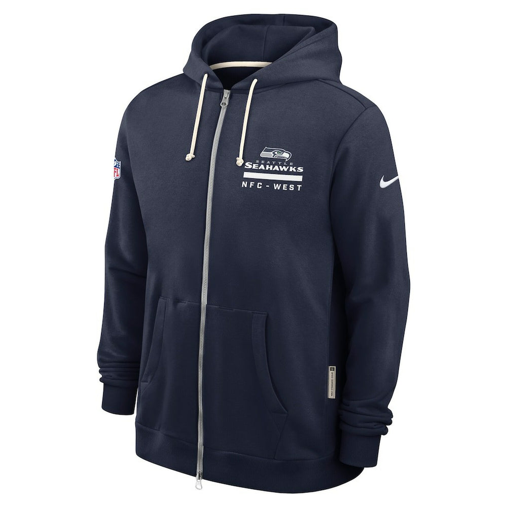 Seattle Seahawks Sideline Standard Issue Utility Player Dri-FIT Full-Zip Hoodie - College Navy discount