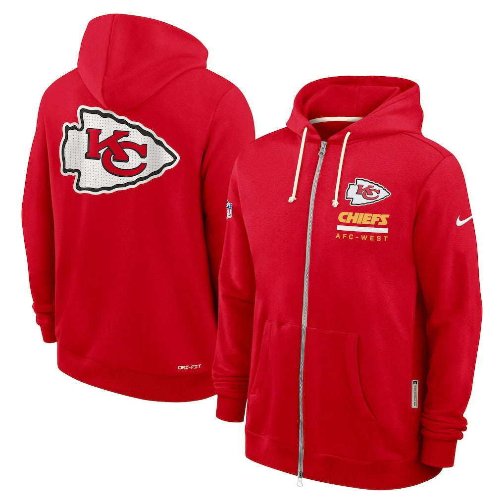 Kansas City Chiefs Sideline Standard Issue Utility Player Dri-FIT Full-Zip Hoodie - Red online