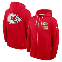 Kansas City Chiefs Sideline Standard Issue Utility Player Dri-FIT Full-Zip Hoodie - Red online