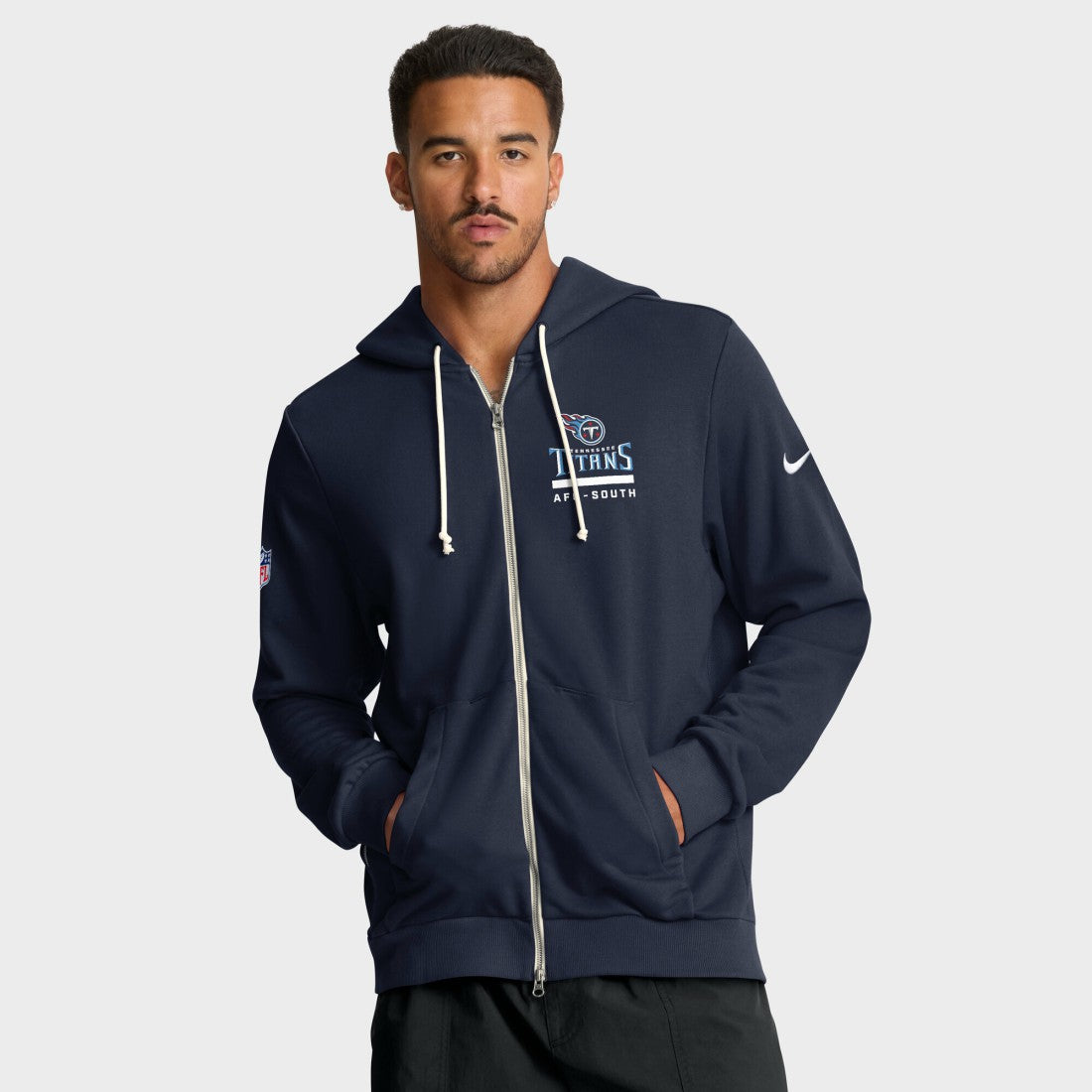 Tennessee Titans Sideline Standard Issue Utility Player Dri-FIT Full-Zip Hoodie - Navy on sale