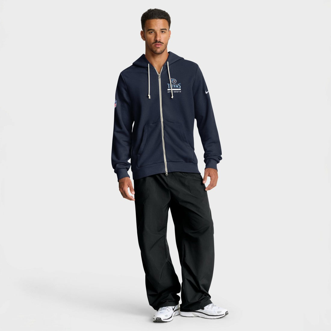 Tennessee Titans Sideline Standard Issue Utility Player Dri-FIT Full-Zip Hoodie - Navy on sale