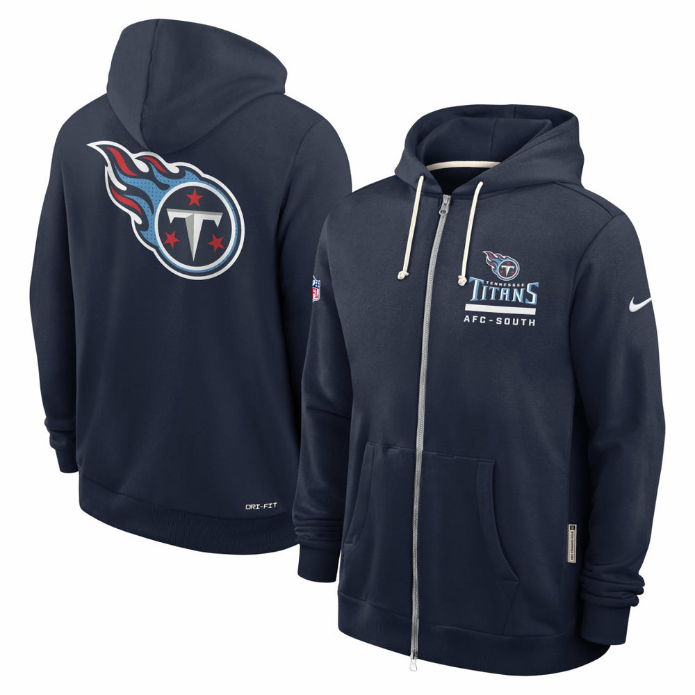 Tennessee Titans Sideline Standard Issue Utility Player Dri-FIT Full-Zip Hoodie - Navy on sale