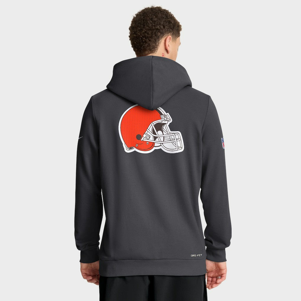Cleveland Browns Sideline Standard Issue Utility Player Dri-FIT Full-Zip Hoodie - Anthracite on sale