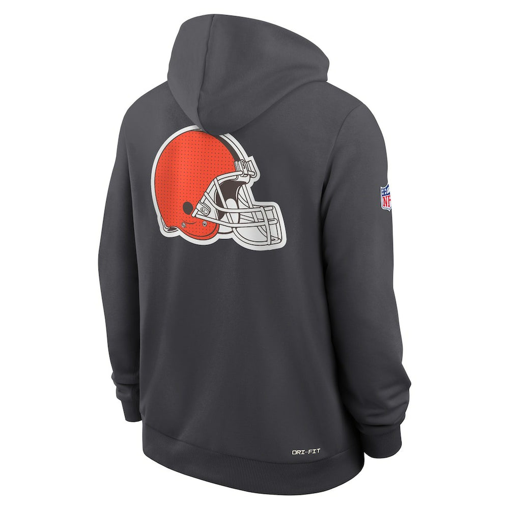 Cleveland Browns Sideline Standard Issue Utility Player Dri-FIT Full-Zip Hoodie - Anthracite on sale