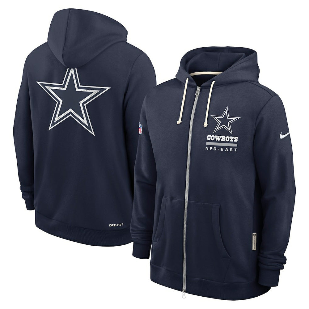Dallas Cowboys Sideline Standard Issue Utility Player Dri-FIT Full-Zip Hoodie - Navy cheap