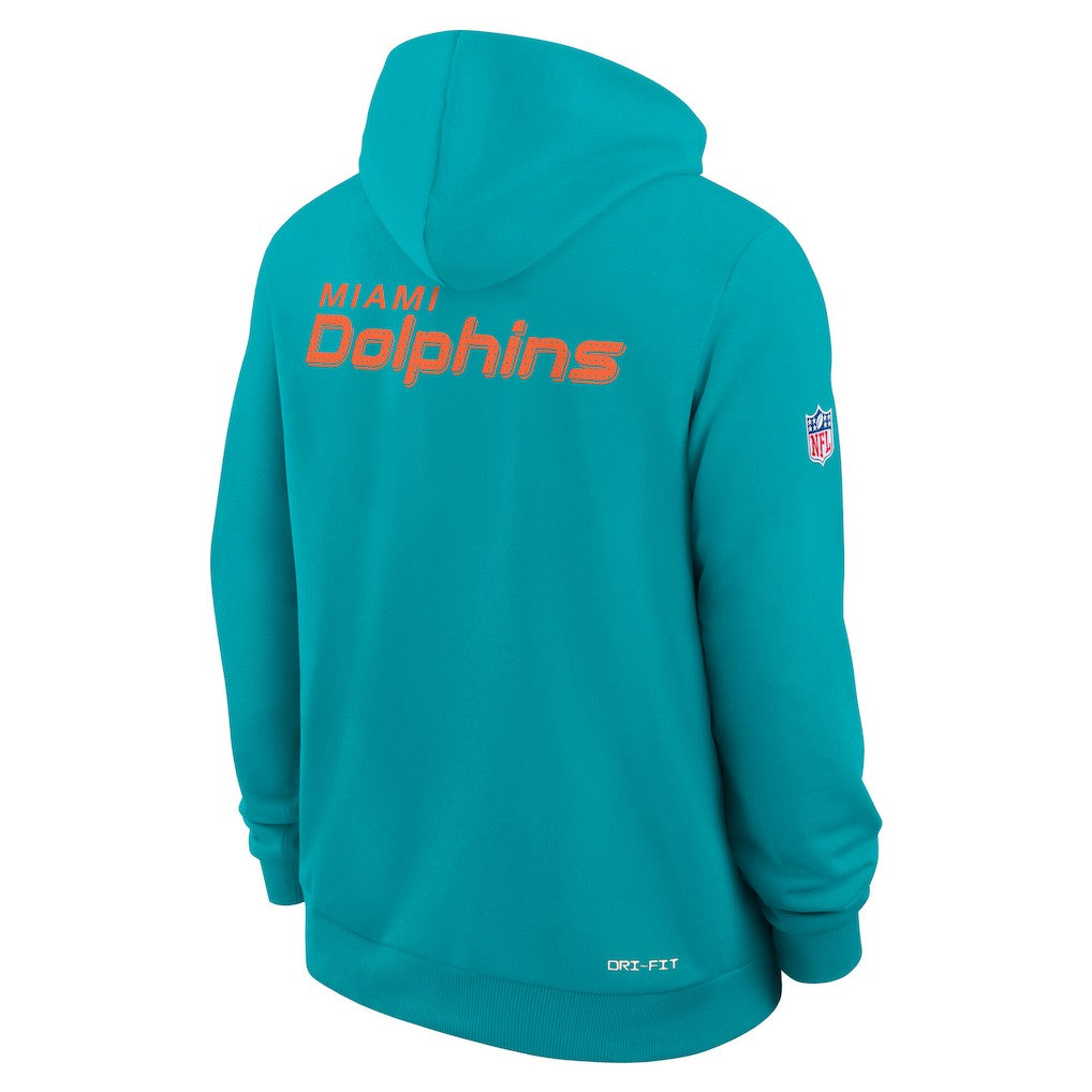 Miami Dolphins Sideline Standard Issue Initial Home Dri-FIT Hoodie - Aqua for sale