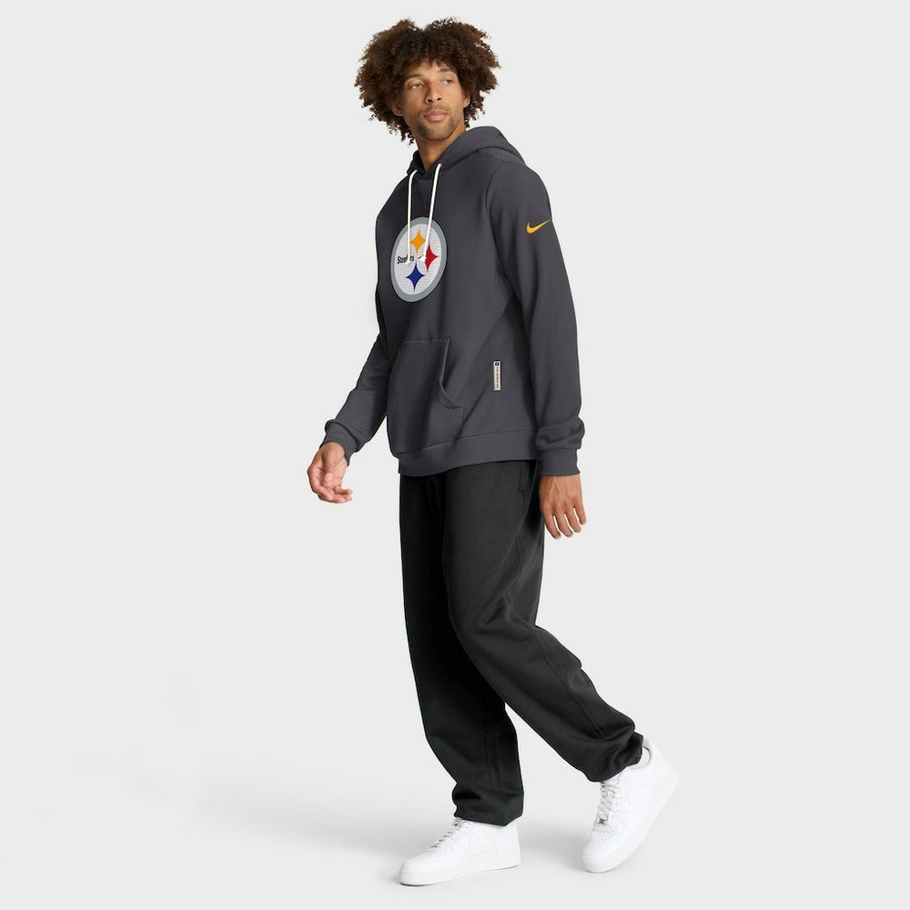 Pittsburgh Steelers Sideline Standard Issue Initial Home Dri-FIT Hoodie - Anthracite outlet