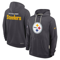 Pittsburgh Steelers Sideline Standard Issue Initial Home Dri-FIT Hoodie - Anthracite outlet