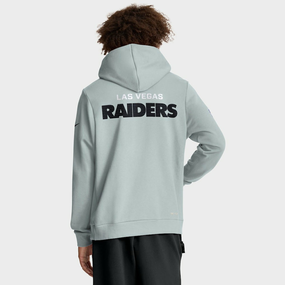 Las Vegas Raiders Sideline Standard Issue Initial Home Dri-FIT Hoodie - Silver on sale