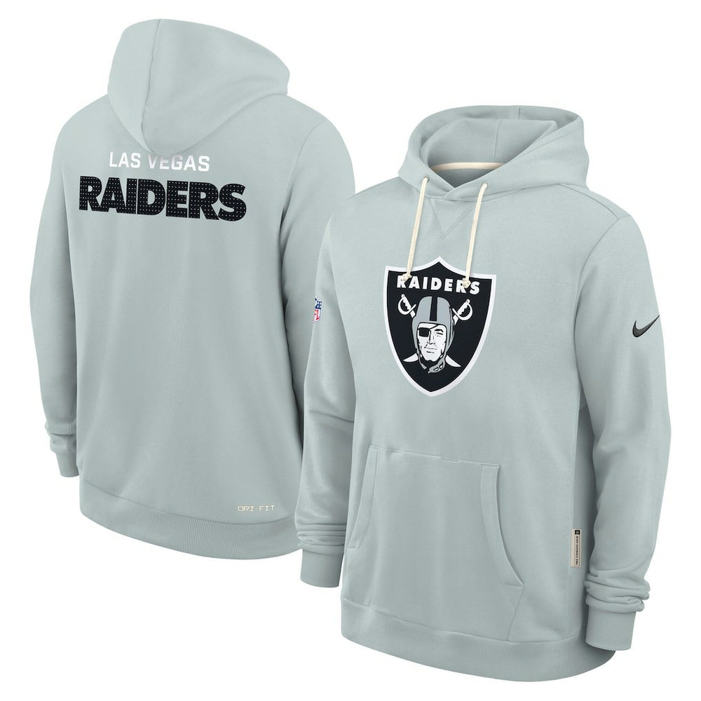 Las Vegas Raiders Sideline Standard Issue Initial Home Dri-FIT Hoodie - Silver on sale