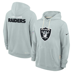 Las Vegas Raiders Sideline Standard Issue Initial Home Dri-FIT Hoodie - Silver on sale