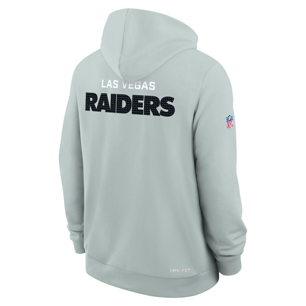 Las Vegas Raiders Sideline Standard Issue Initial Home Dri-FIT Hoodie - Silver on sale