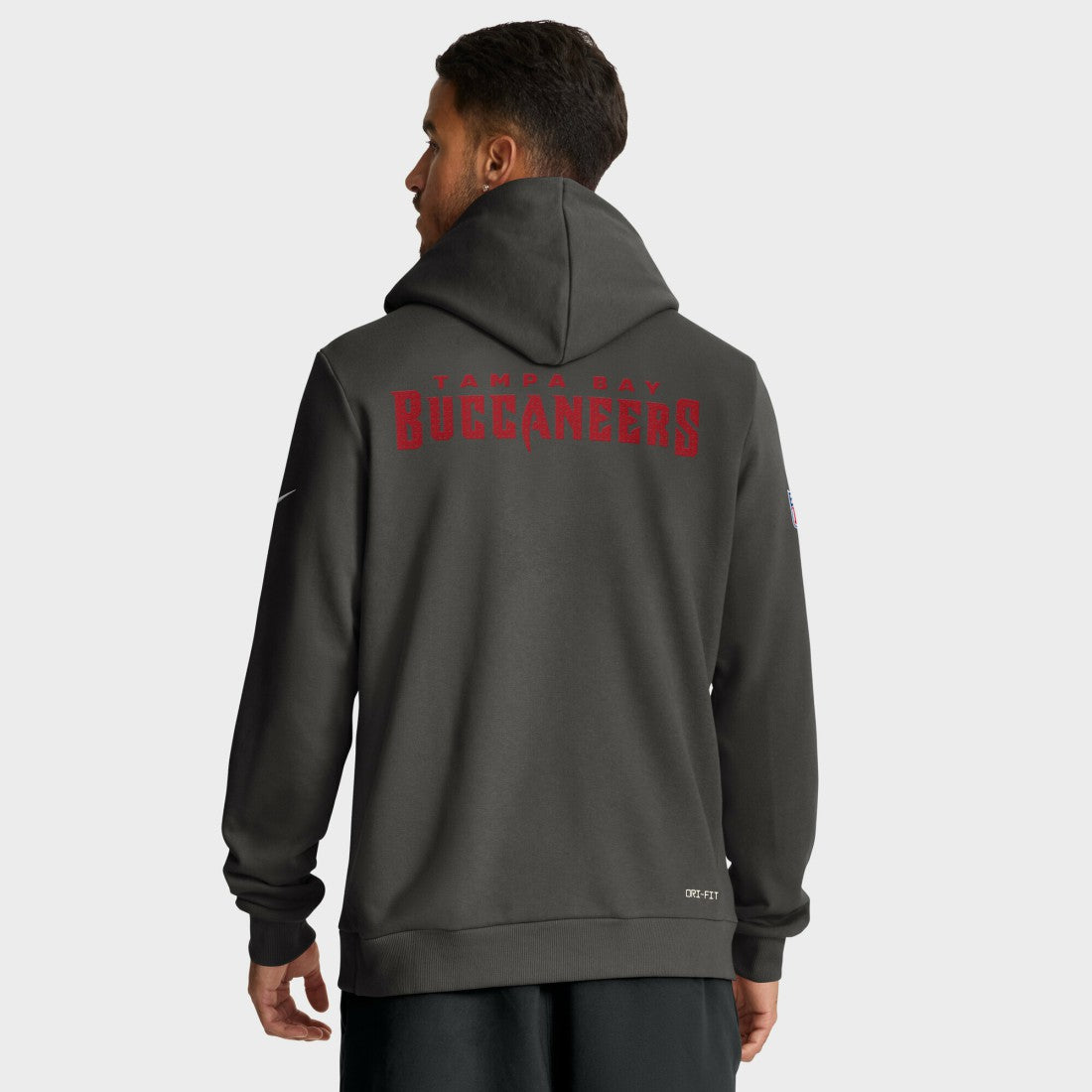 Tampa Bay Buccaneers Sideline Standard Issue Initial Home Dri-FIT Hoodie - Pewter outlet