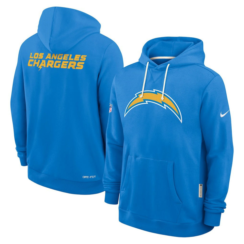 Los Angeles Chargers Sideline Standard Issue Initial Home Dri-FIT Hoodie - Powder Blue on sale