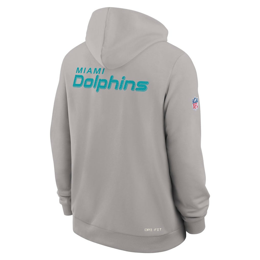 Miami Dolphins Sideline Standard Issue Initial Home Dri-FIT Hoodie - Charcoal discount