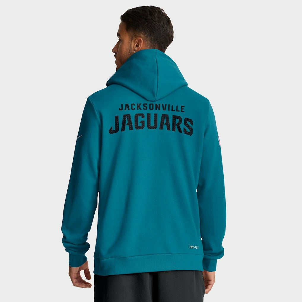 Jacksonville Jaguars Sideline Standard Issue Initial Home Dri-FIT Hoodie - Teal online
