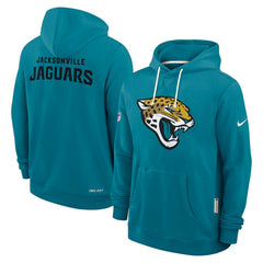 Jacksonville Jaguars Sideline Standard Issue Initial Home Dri-FIT Hoodie - Teal online