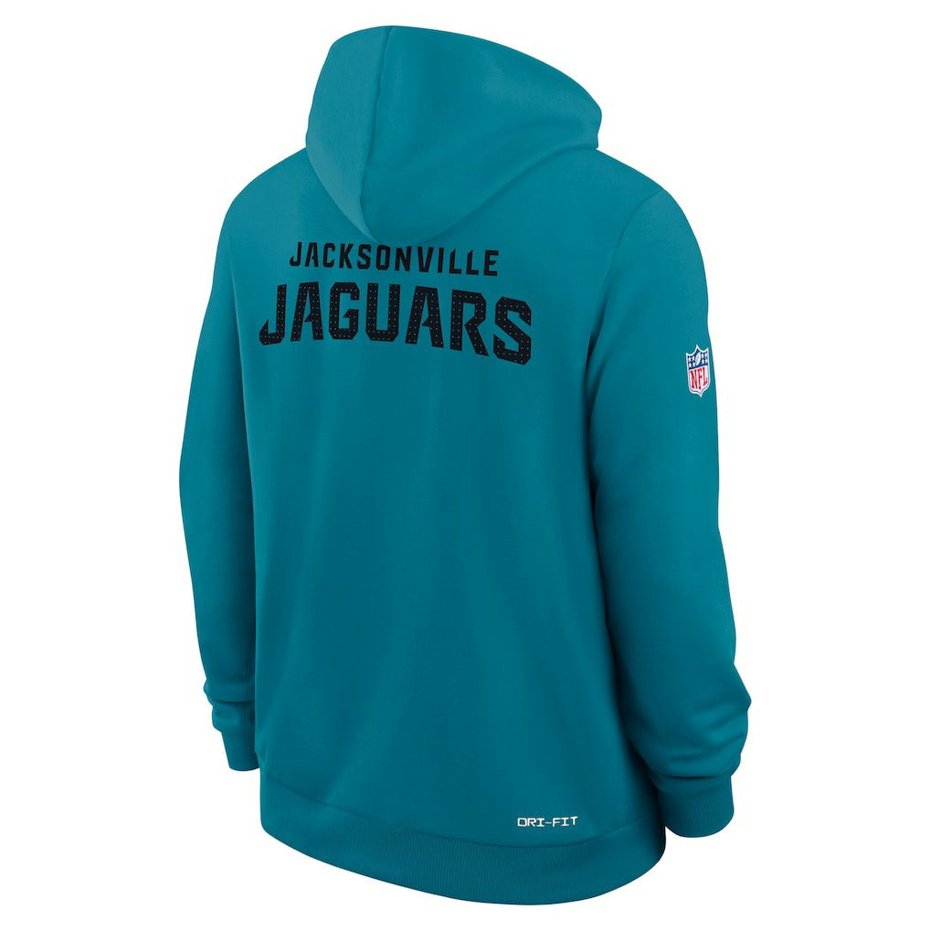 Jacksonville Jaguars Sideline Standard Issue Initial Home Dri-FIT Hoodie - Teal online