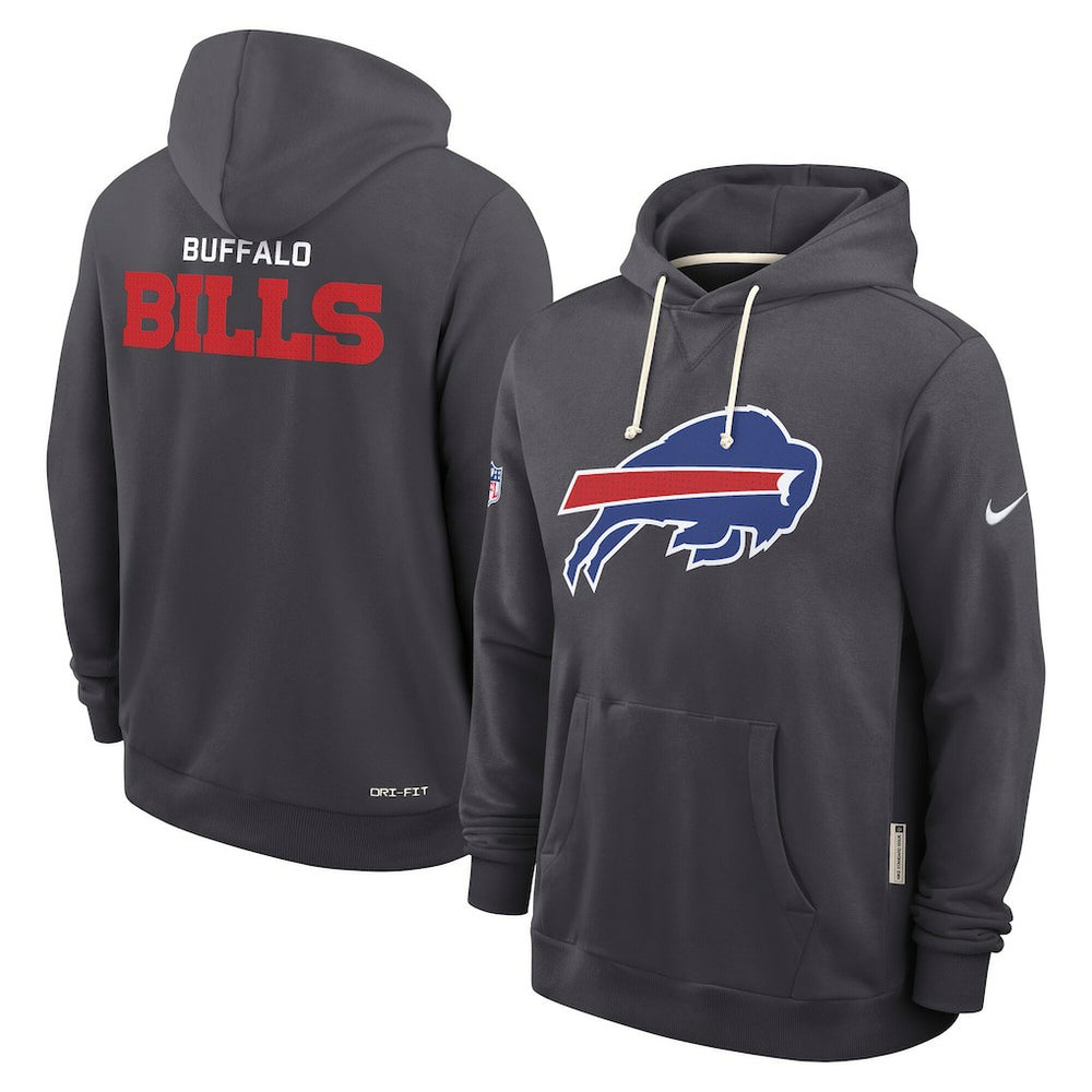 Buffalo Bills Sideline Standard Issue Initial Home Dri-FIT Hoodie - Anthracite for sale