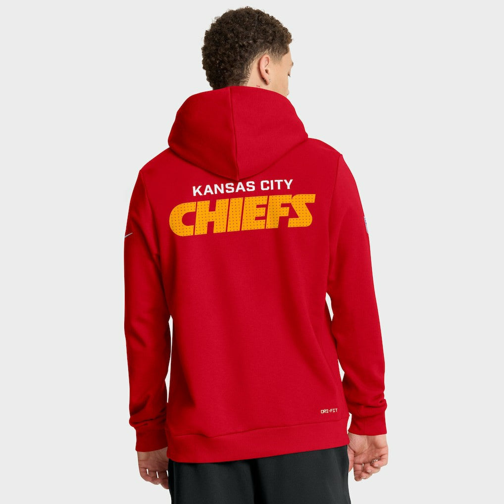 Kansas City Chiefs Sideline Standard Issue Initial Home Dri-FIT Hoodie - Red for sale