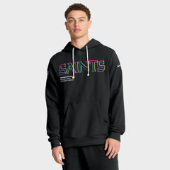New Orleans Saints 2025 NFL Crucial Catch Sideline Standard Issue Dri-FIT Hoodie - Black for sale