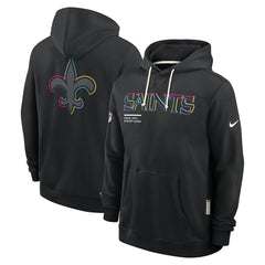New Orleans Saints 2025 NFL Crucial Catch Sideline Standard Issue Dri-FIT Hoodie - Black for sale