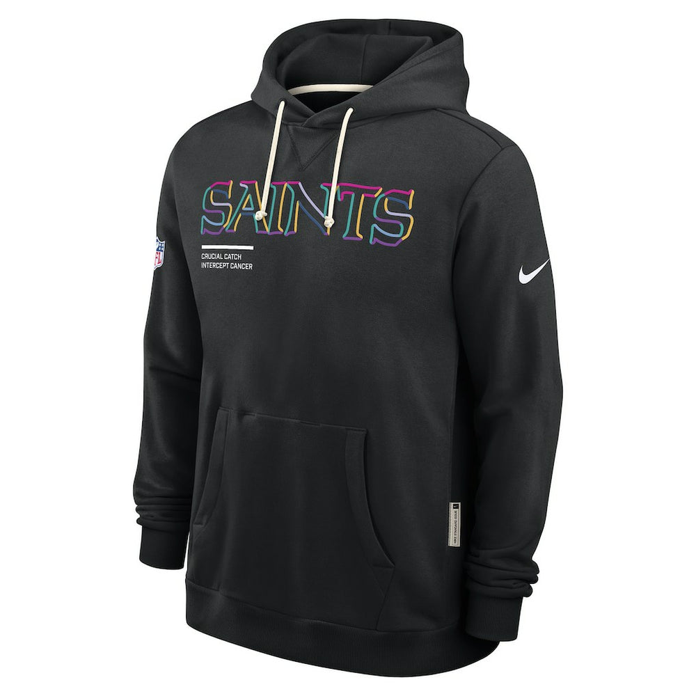 New Orleans Saints 2025 NFL Crucial Catch Sideline Standard Issue Dri-FIT Hoodie - Black for sale