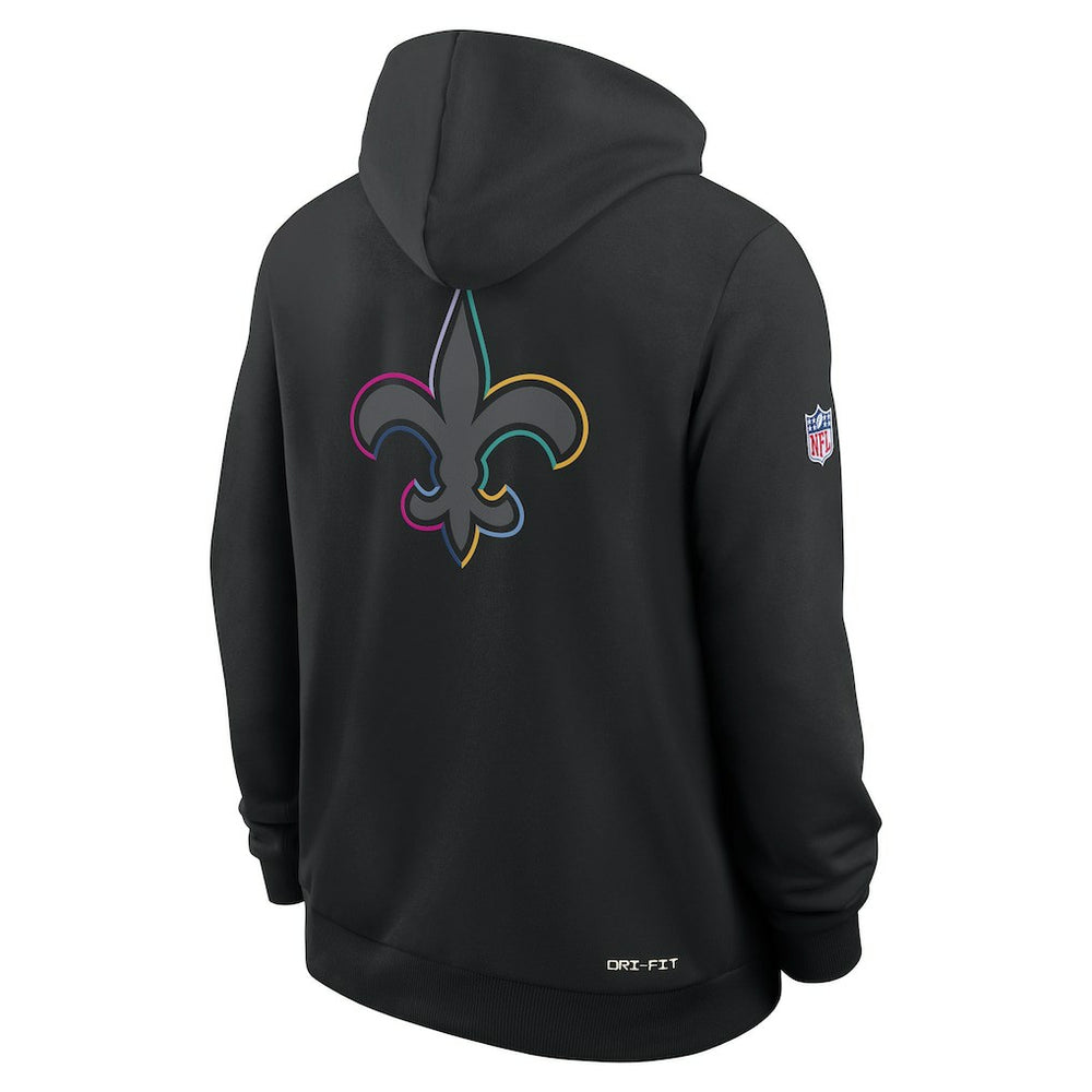 New Orleans Saints 2025 NFL Crucial Catch Sideline Standard Issue Dri-FIT Hoodie - Black for sale