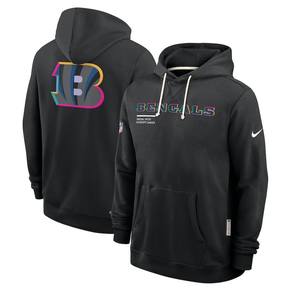 Cincinnati Bengals 2025 NFL Crucial Catch Sideline Standard Issue Dri-FIT Hoodie - Black discount
