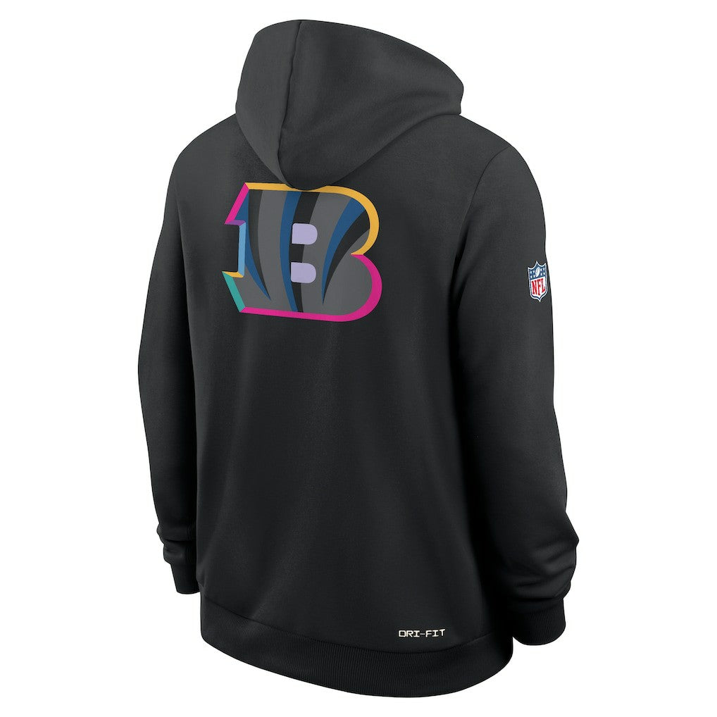 Cincinnati Bengals 2025 NFL Crucial Catch Sideline Standard Issue Dri-FIT Hoodie - Black discount