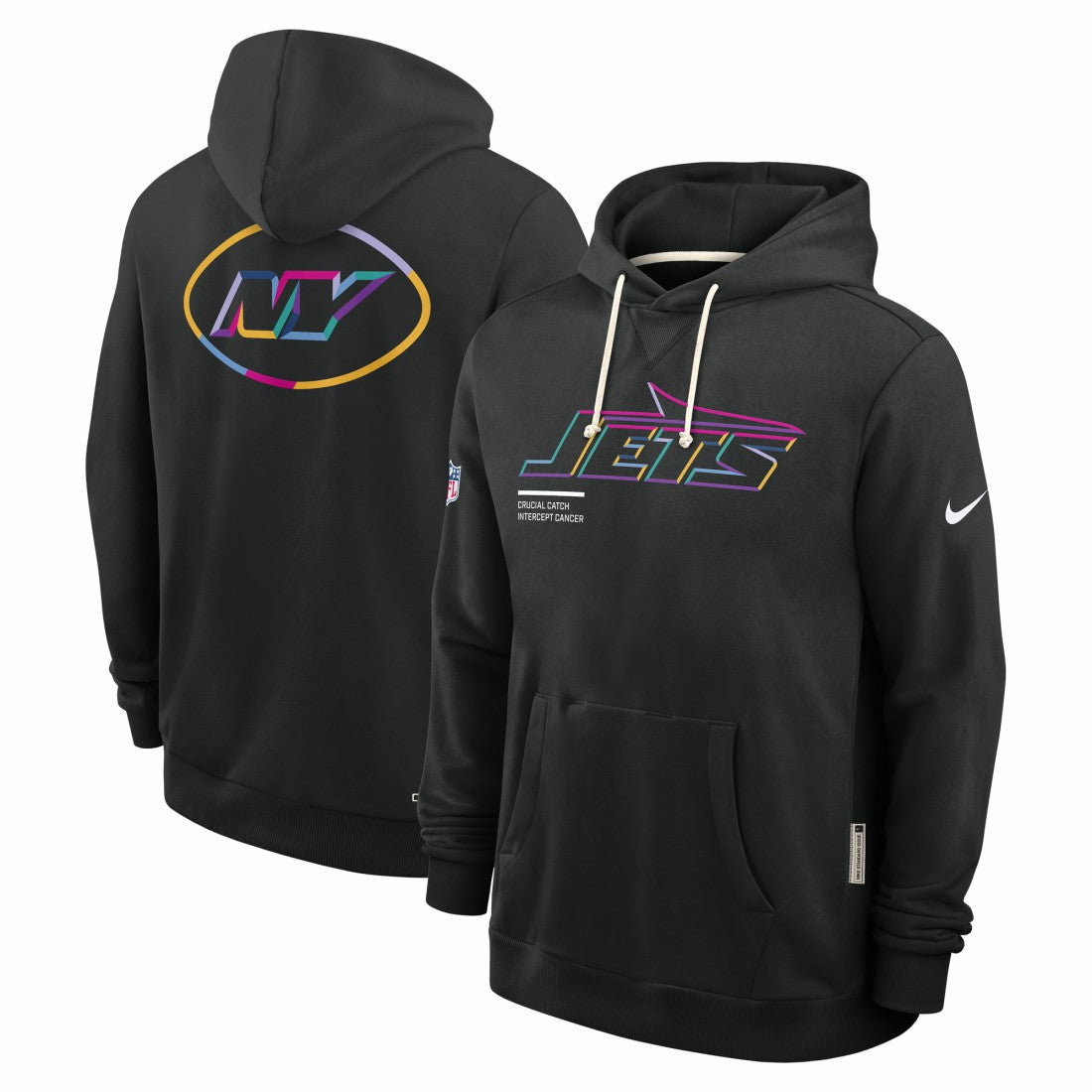 New York Jets 2025 NFL Crucial Catch Sideline Standard Issue Dri-FIT Hoodie - Black sale