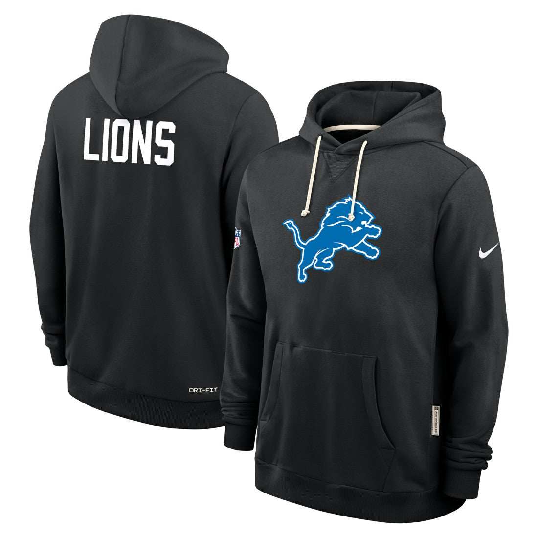 Detroit Lions Sideline Standard Issue Alt 2 Dri-FIT Hoodie - Black sale