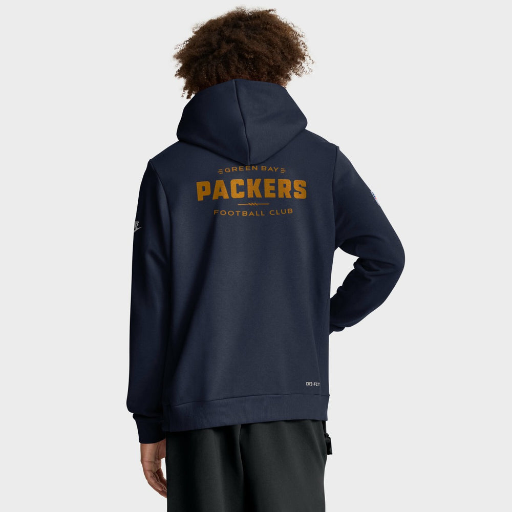 Green Bay Packers The 1923 Classic Sideline Dri-FIT Pullover Hoodie - Navy for sale