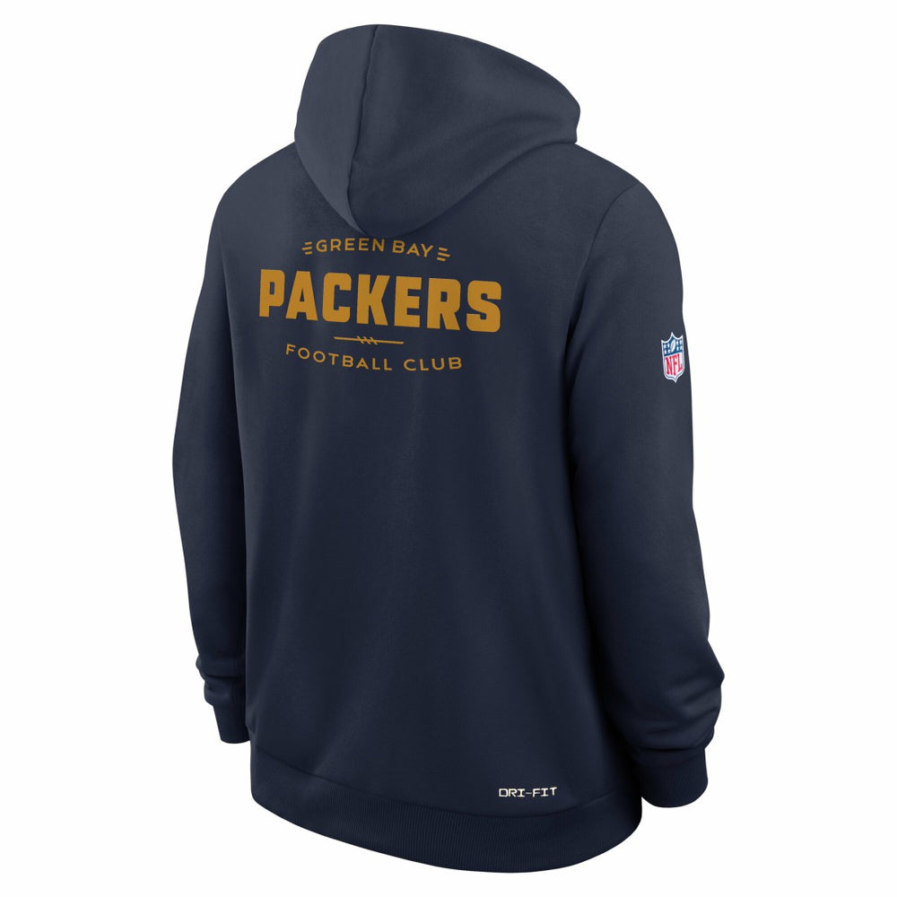 Green Bay Packers The 1923 Classic Sideline Dri-FIT Pullover Hoodie - Navy for sale