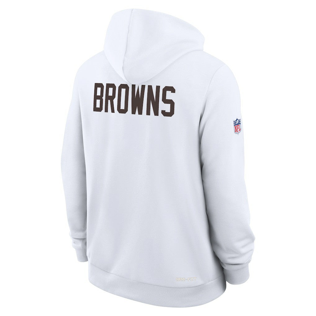 Cleveland Browns Sideline Standard Issue Alt 2 Dri-FIT Hoodie - White discount